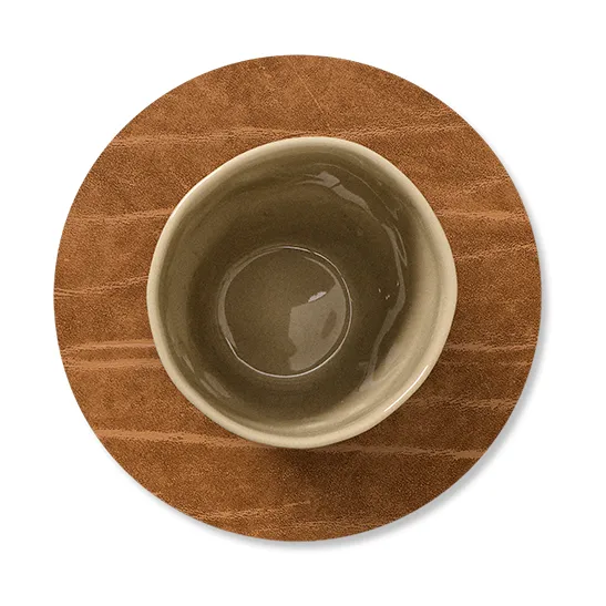 Dessous de verre Buffalo réversible circle 1 pièce, Noir-Nature LIND DNA