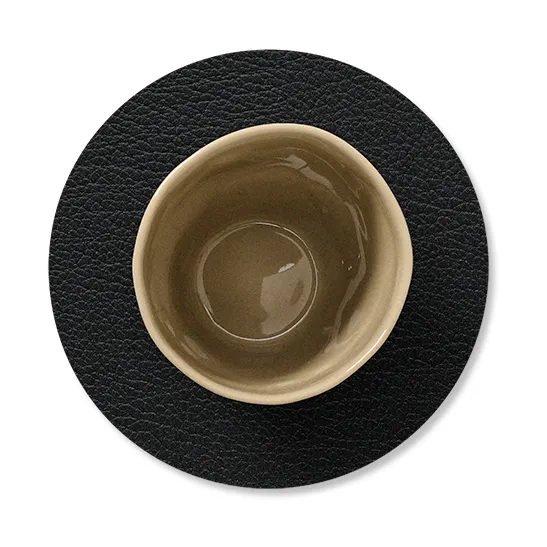 Dessous de verre Bull circle, Noir LIND DNA