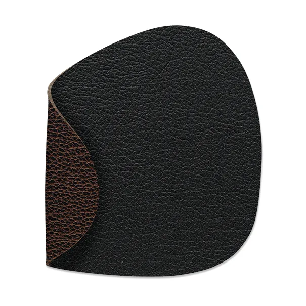 Dessous de verre Bull réversible curve 1 pièce, Noir-marron LIND DNA
