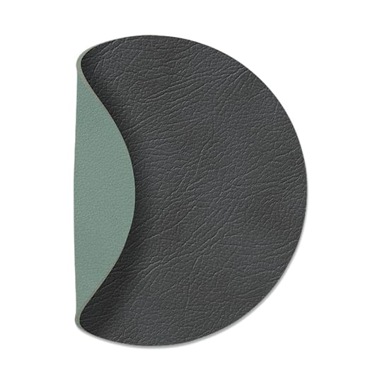 Dessous de verre Cloud-Nupo réversible circle 1 pièce - Gris Anthracite -Vert pastel - LIND DNA
