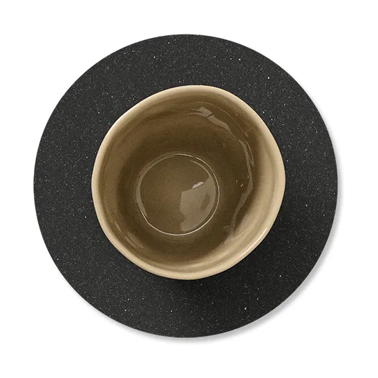 Dessous de verre Core circle, Flecked anthracite LIND DNA