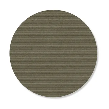 Dessous de verre en velours côtelé - Army green, circle - LIND DNA