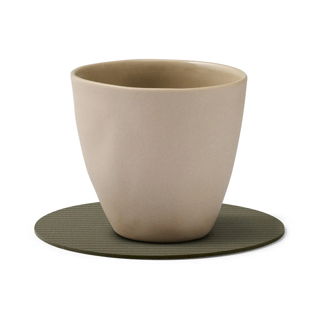Dessous de verre en velours côtelé, Army green, circle LIND DNA