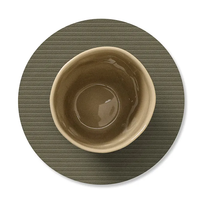 Dessous de verre en velours côtelé, Army green, circle LIND DNA