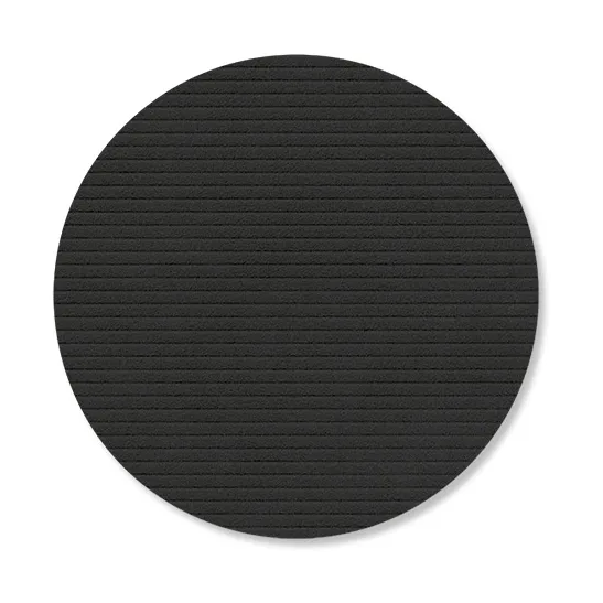 Dessous de verre en velours côtelé - Black ink, circle - LIND DNA