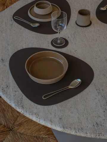 Dessous de verre en velours côtelé - Hazel, circle - LIND DNA