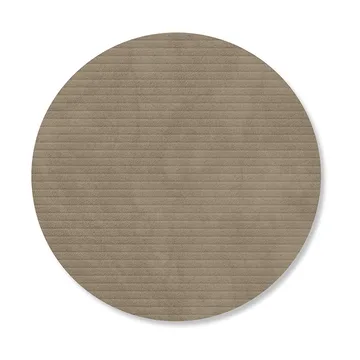 Dessous de verre en velours côtelé - Nomad grey, circle - LIND DNA