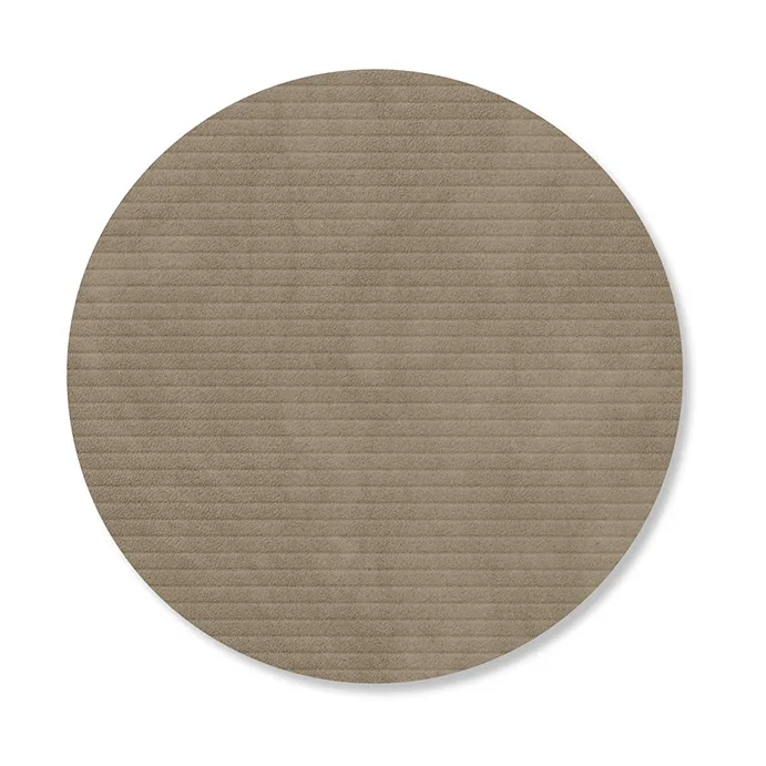 Dessous de verre en velours côtelé - Nomad grey, circle - LIND DNA