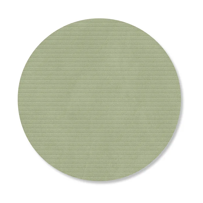 Dessous de verre en velours côtelé, Olive green, circle LIND DNA