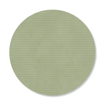 Dessous de verre en velours côtelé - Olive green, circle - LIND DNA