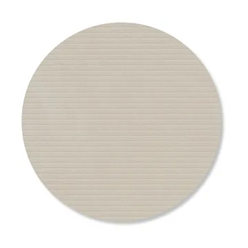 Dessous de verre en velours côtelé - Oyster white, circle - LIND DNA