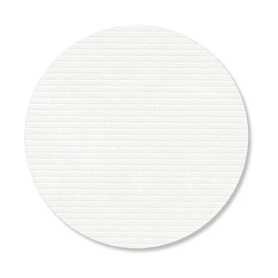 Dessous de verre en velours côtelé - Pure white, circle - LIND DNA