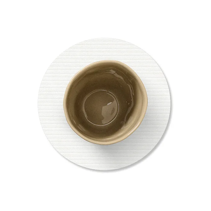 Dessous de verre en velours côtelé, Pure white, circle LIND DNA