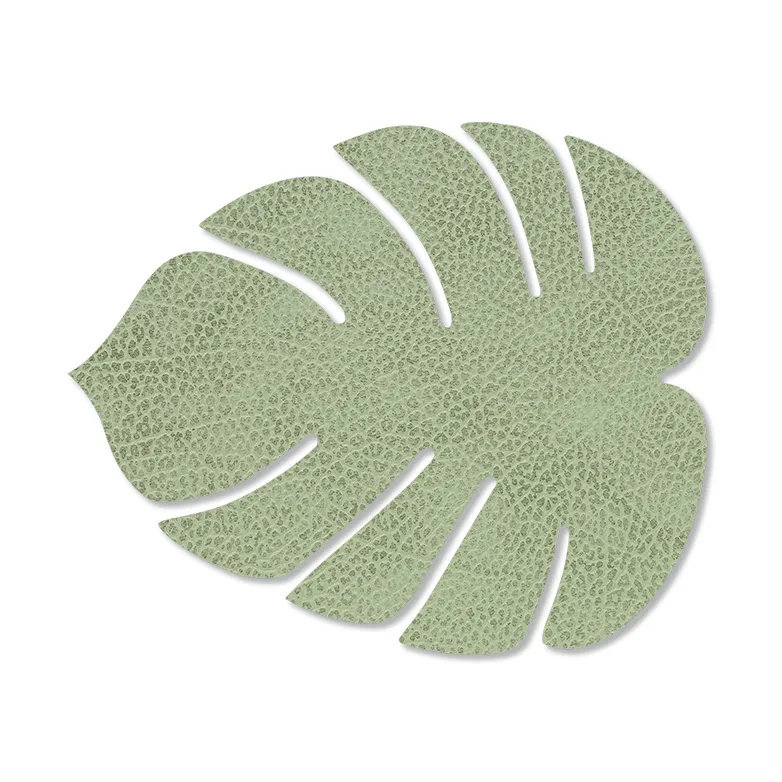 Dessous de verre Monstera Leaf Hippo, Vert olive LIND DNA