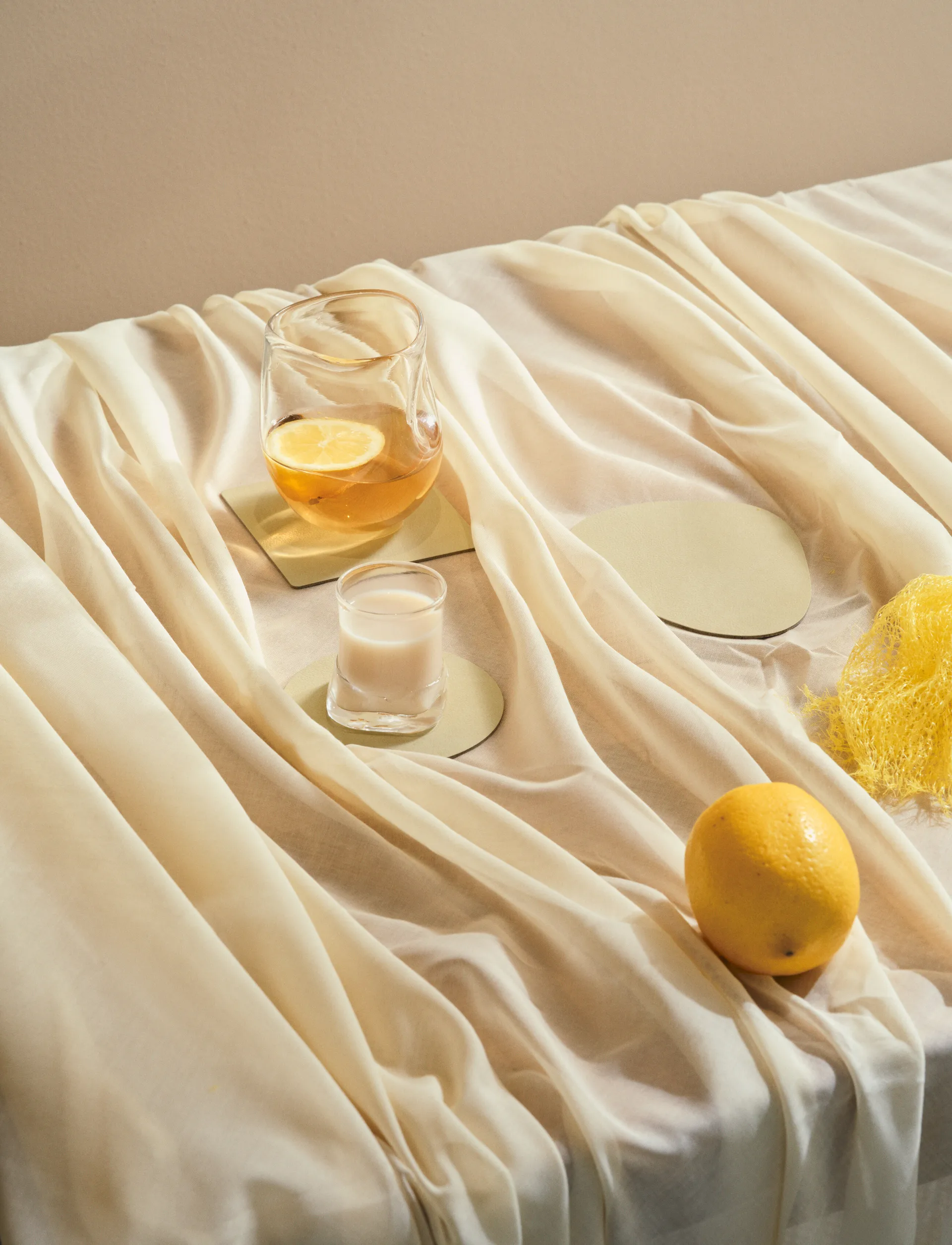 Dessous de verre Nupo circle, Lemon sorbet LIND DNA
