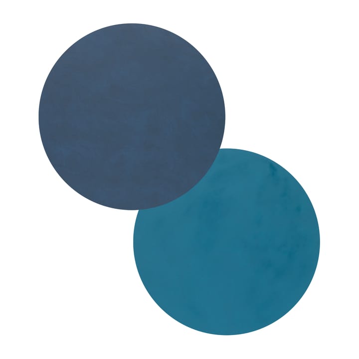 Dessous de verre Nupo circle réversible 1 pièce - Midnight blue-petrol - LIND DNA