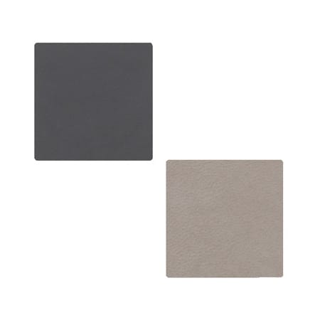 Dessous de verre Nupo recto-verso square 1 pièce - gris anthracite-gris clair - LIND DNA