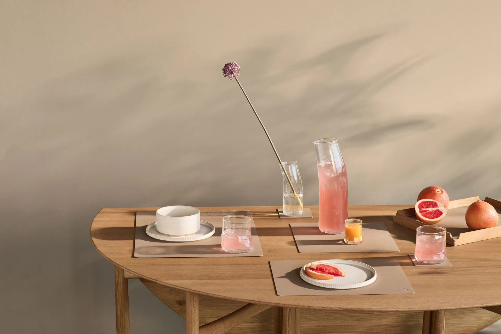 Dessous de verre Nupo square, Clay brown LIND DNA