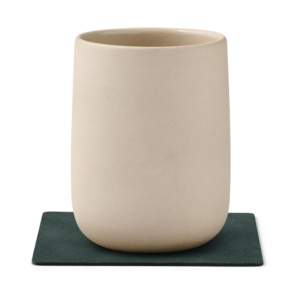 Dessous de verre square réversible Nupo 1 pièce, Dark green-olive green LIND DNA
