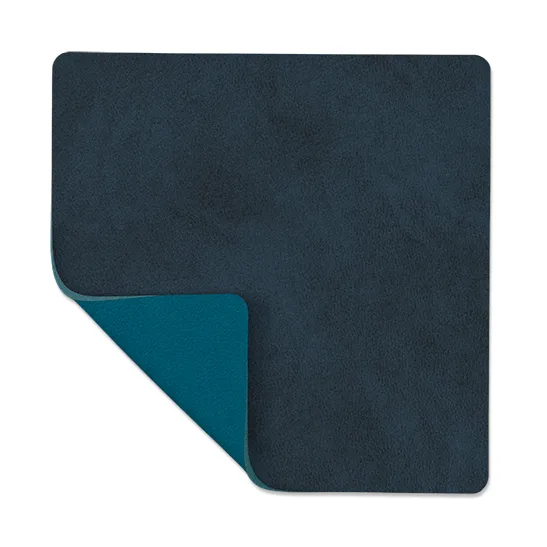 Dessous de verre square réversible Nupo 1 pièce, Midnight blue-petrol LIND DNA