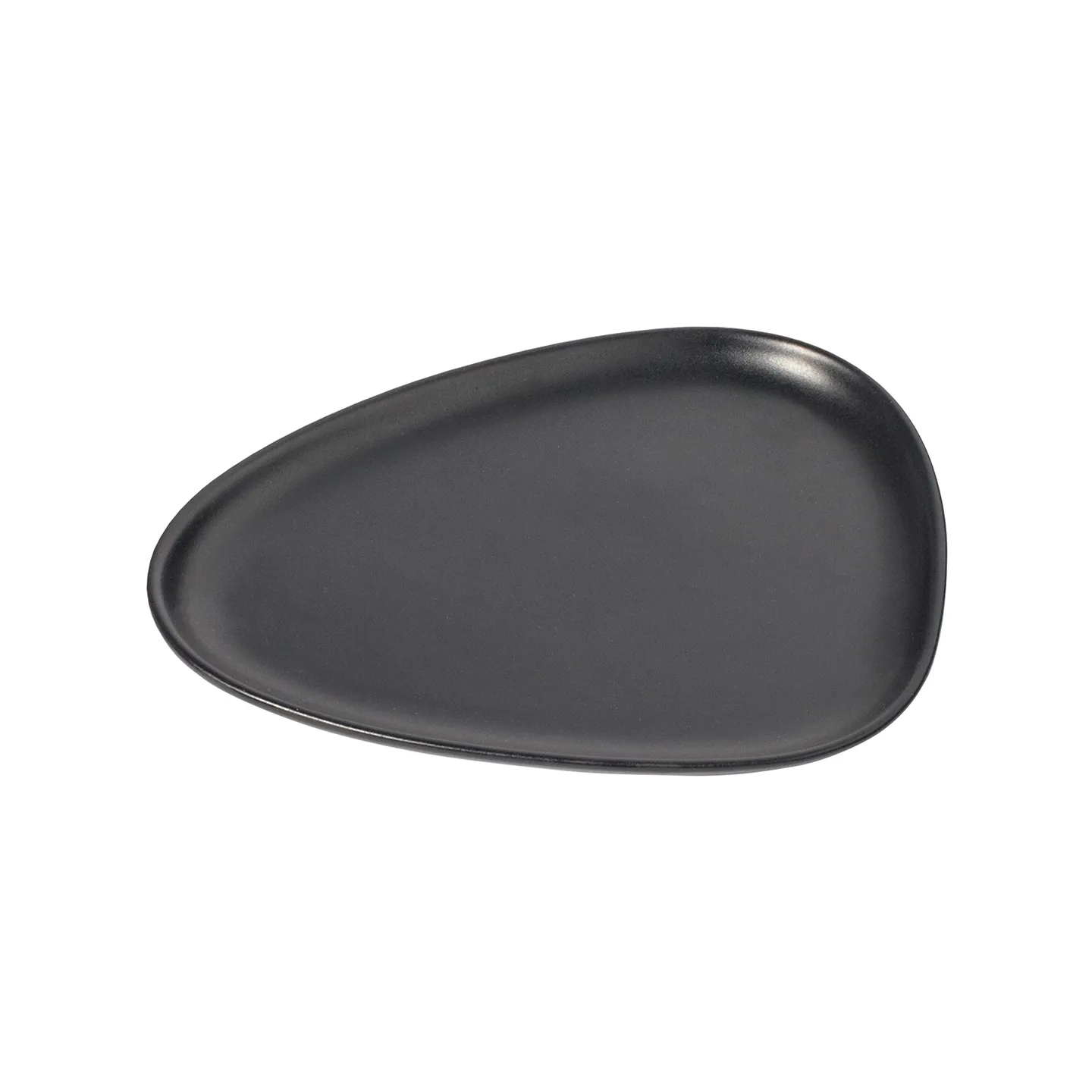 Petite assiette Curve Stoneware 19x22 cm, Black LIND DNA