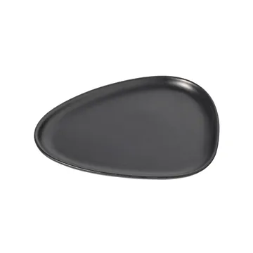 Petite assiette Curve Stoneware 19x22 cm - Black - LIND DNA