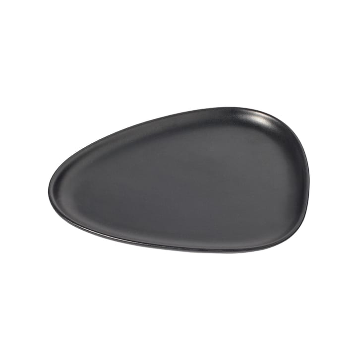 Petite assiette Curve Stoneware 19x22 cm - Black - LIND DNA