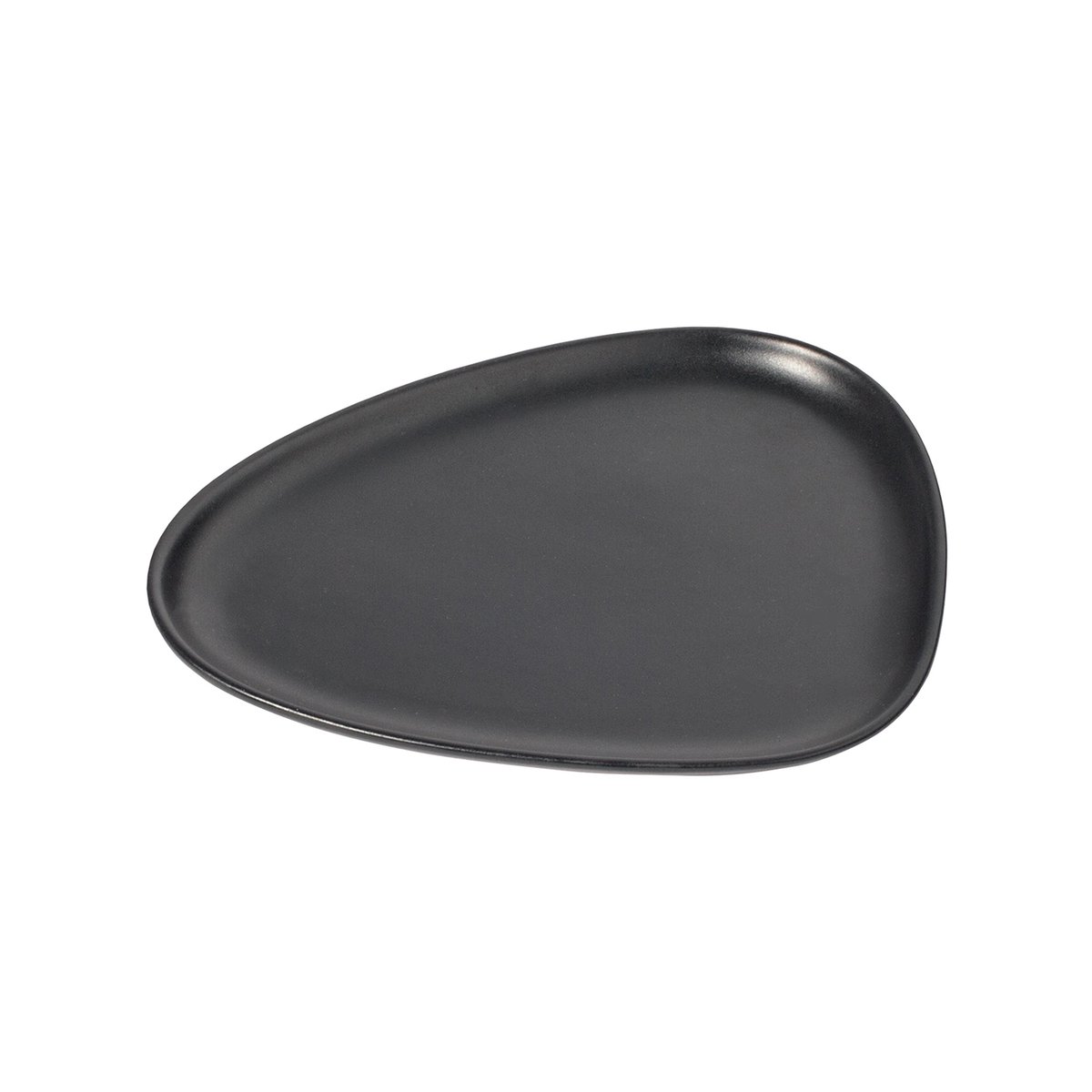 lind dna petite assiette curve stoneware 19x22 cm black