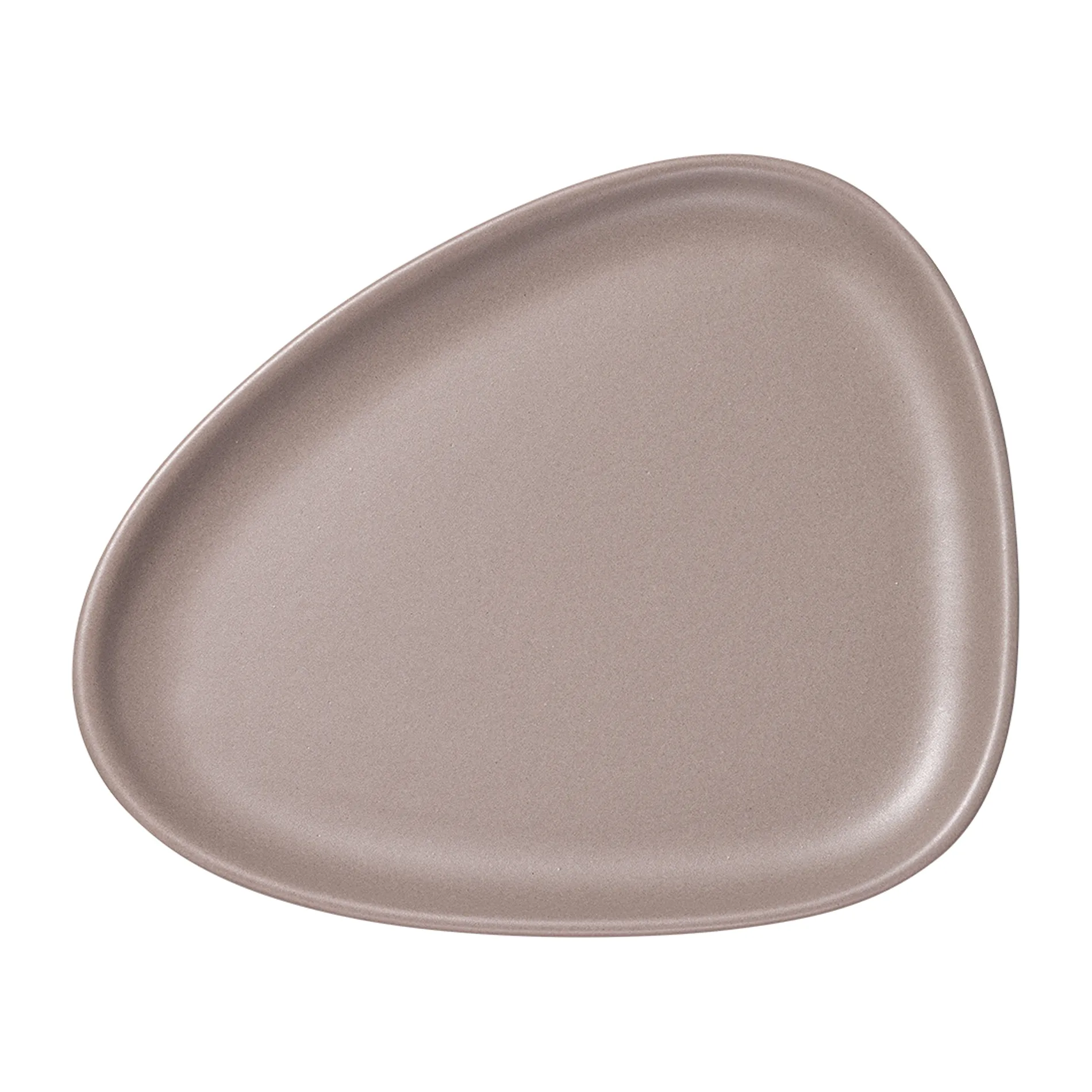 Petite assiette Curve Stoneware 19x22 cm, Warm Grey LIND DNA