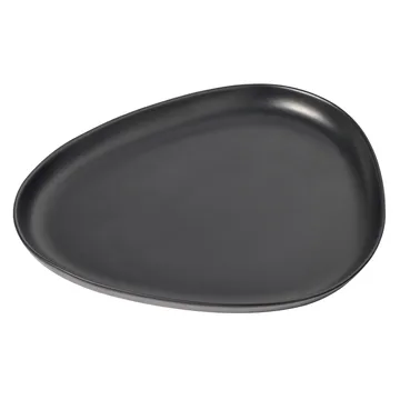 Plat à service Curve Stoneware 30x35 cm - Black - LIND DNA