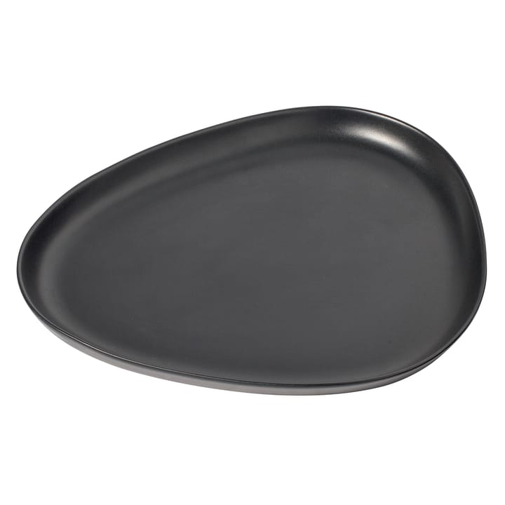 Plat à service Curve Stoneware 30x35 cm - Black - LIND DNA