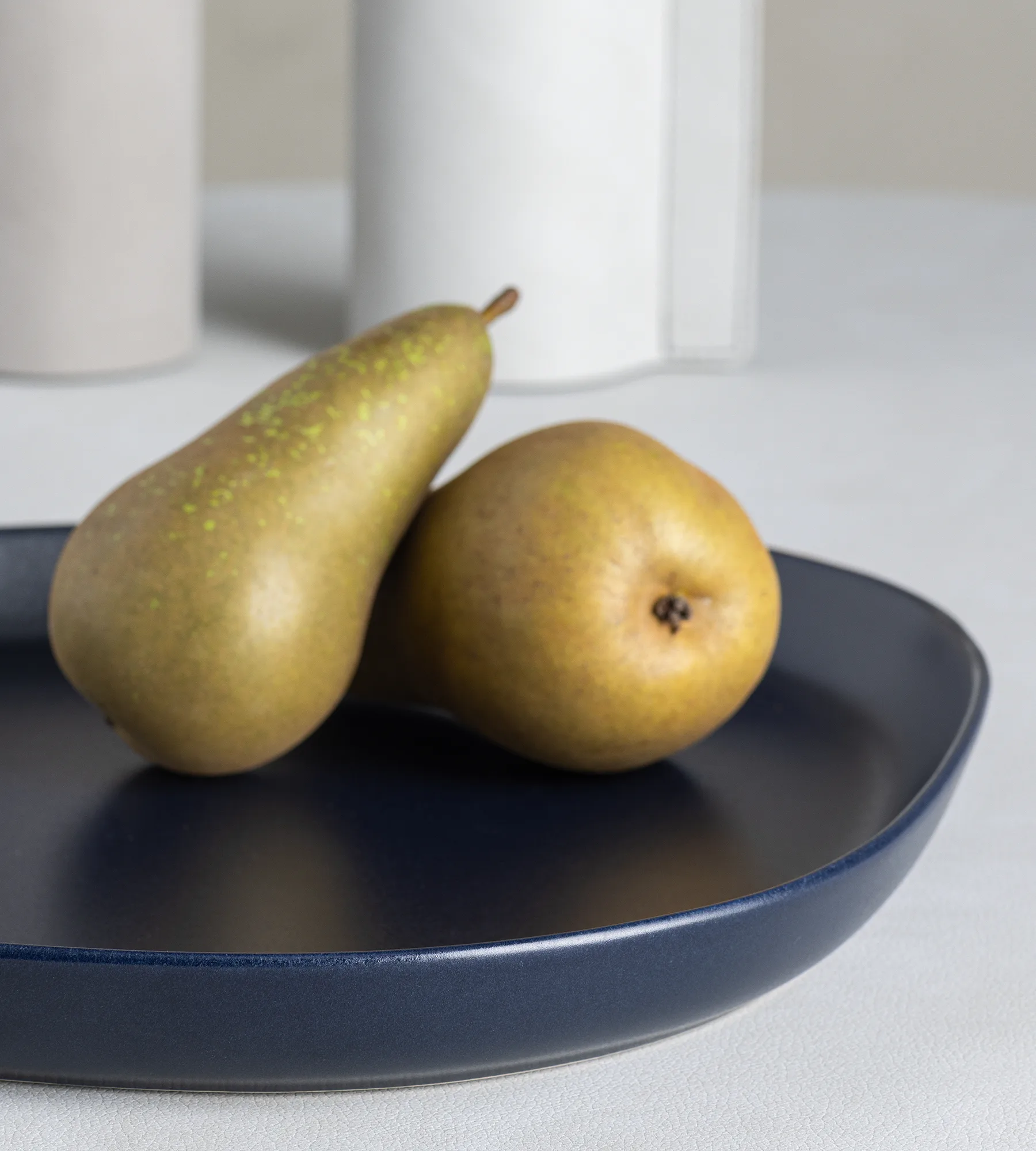 Plat à service Curve Stoneware 30x35 cm, Navy blue LIND DNA