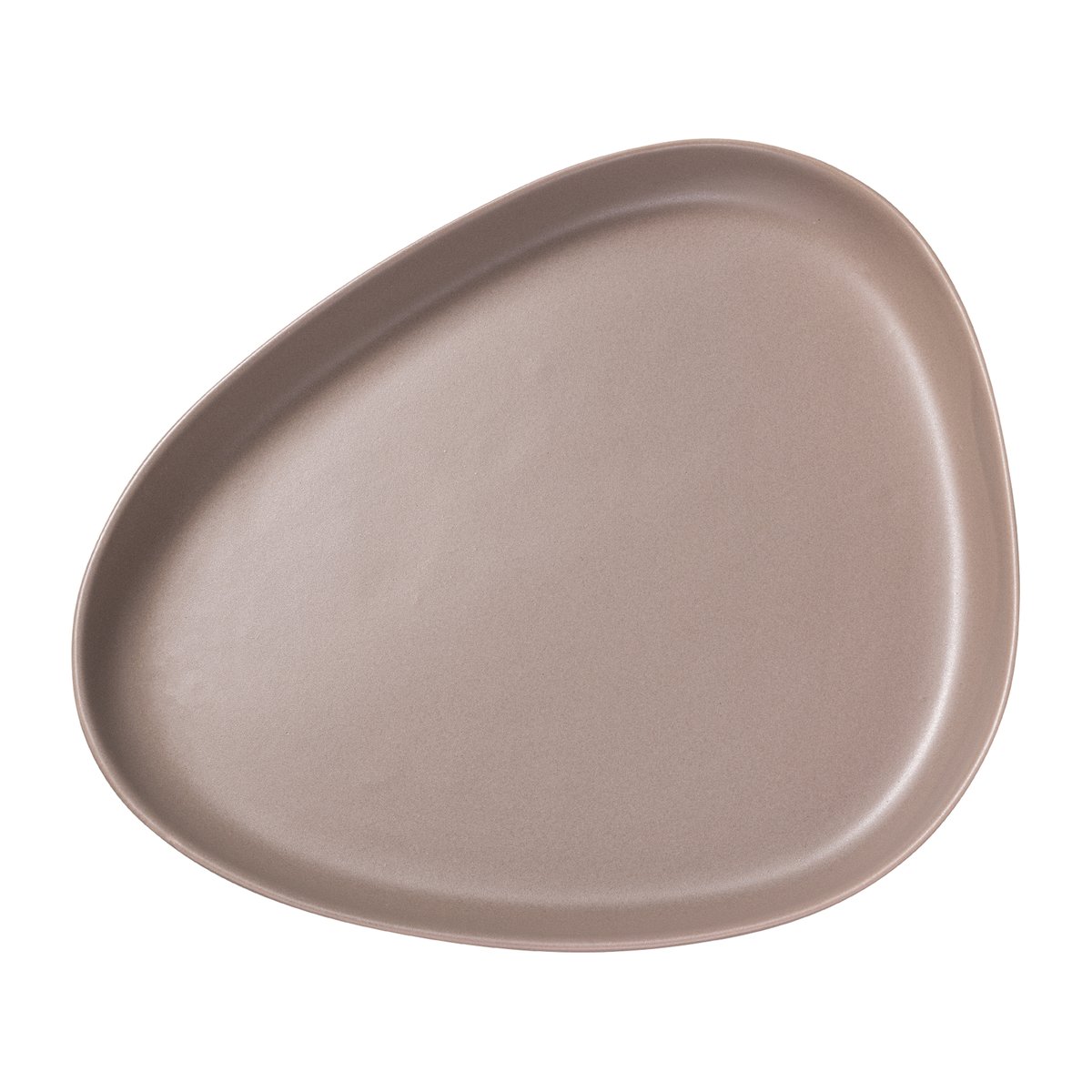 lind dna plat à service curve stoneware 30x35 cm warm grey
