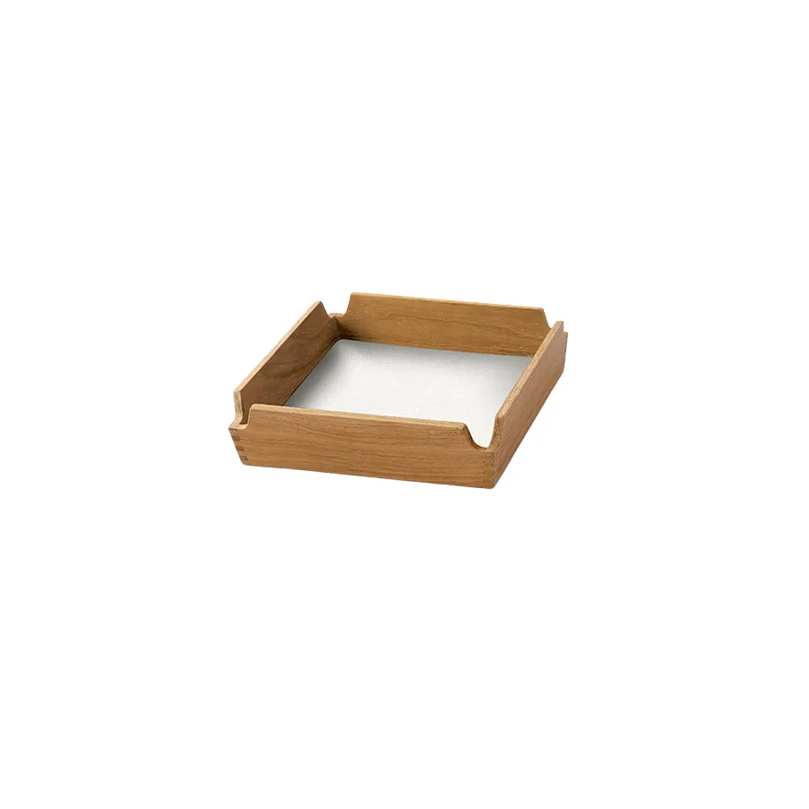 Plateau Airy Nupo, Pure white-teak, mini LIND DNA