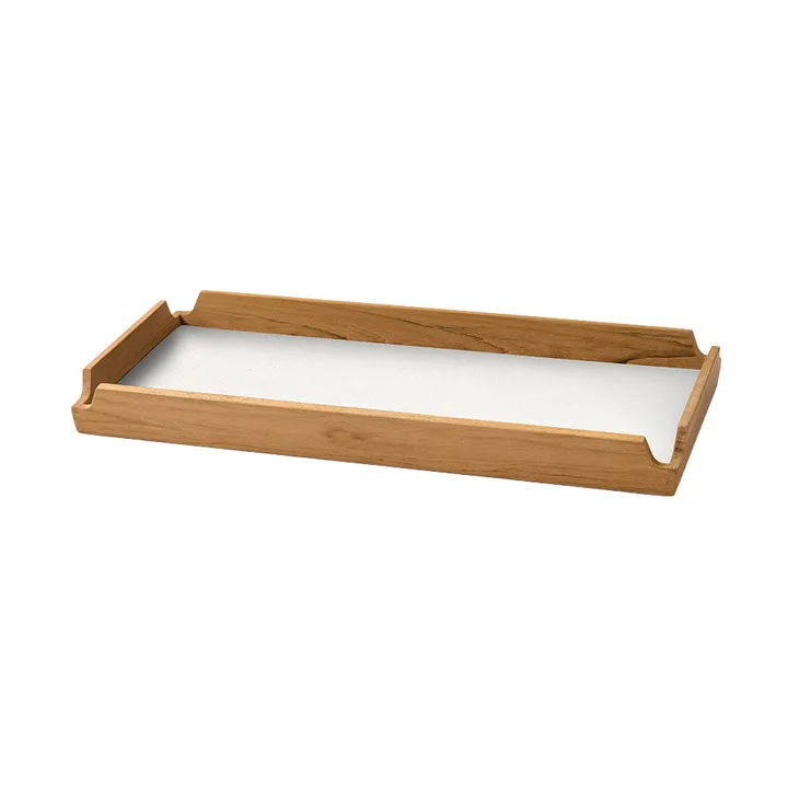 Plateau Airy Nupo - Pure white-teak, slim - LIND DNA