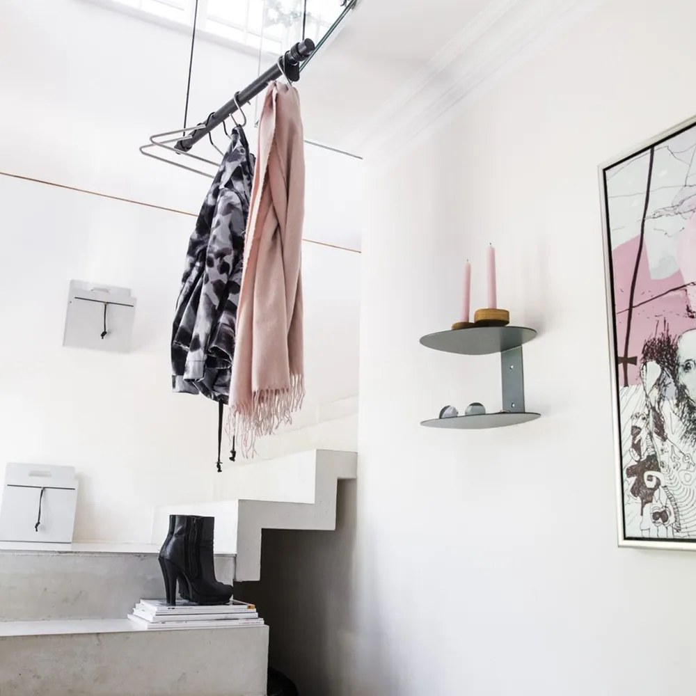 Porte-manteau Swing, oak black, m, corde black LIND DNA