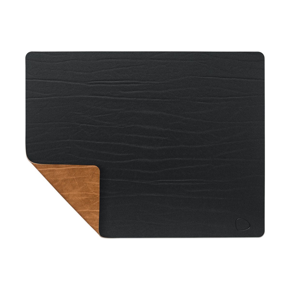 LIND DNA Set de Table Buffalo réversible square 1 pièce Noir-Nature