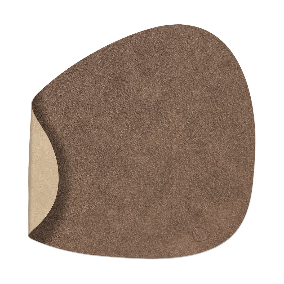 LIND DNA Set de Table Cloud-Nupo réversible curve L 1 pièce Brown-sand