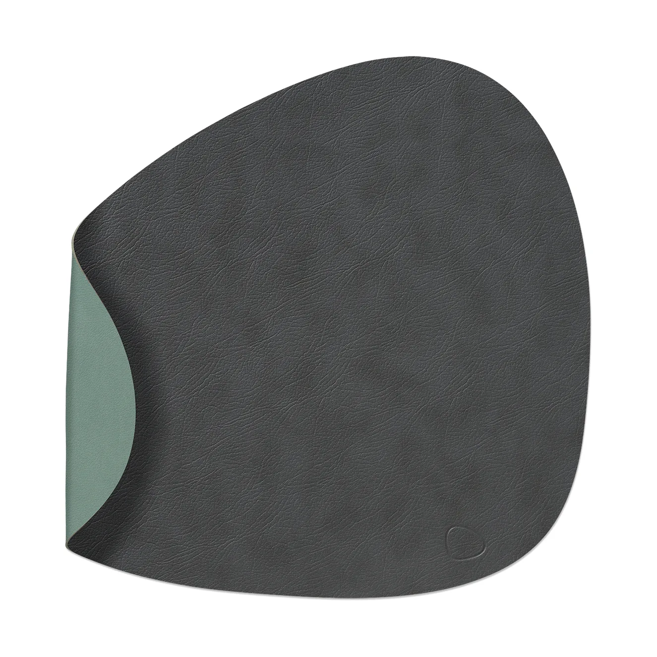 Set de Table Cloud-Nupo réversible curve L 1 pièce, Gris Anthracite -Vert pastel LIND DNA
