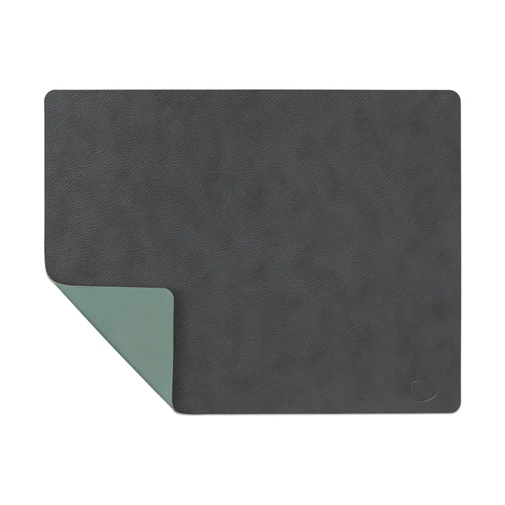 Set de Table Cloud-Nupo réversible square 1 pièce - Gris Anthracite -Vert pastel, 45x35 cm - LIND DNA
