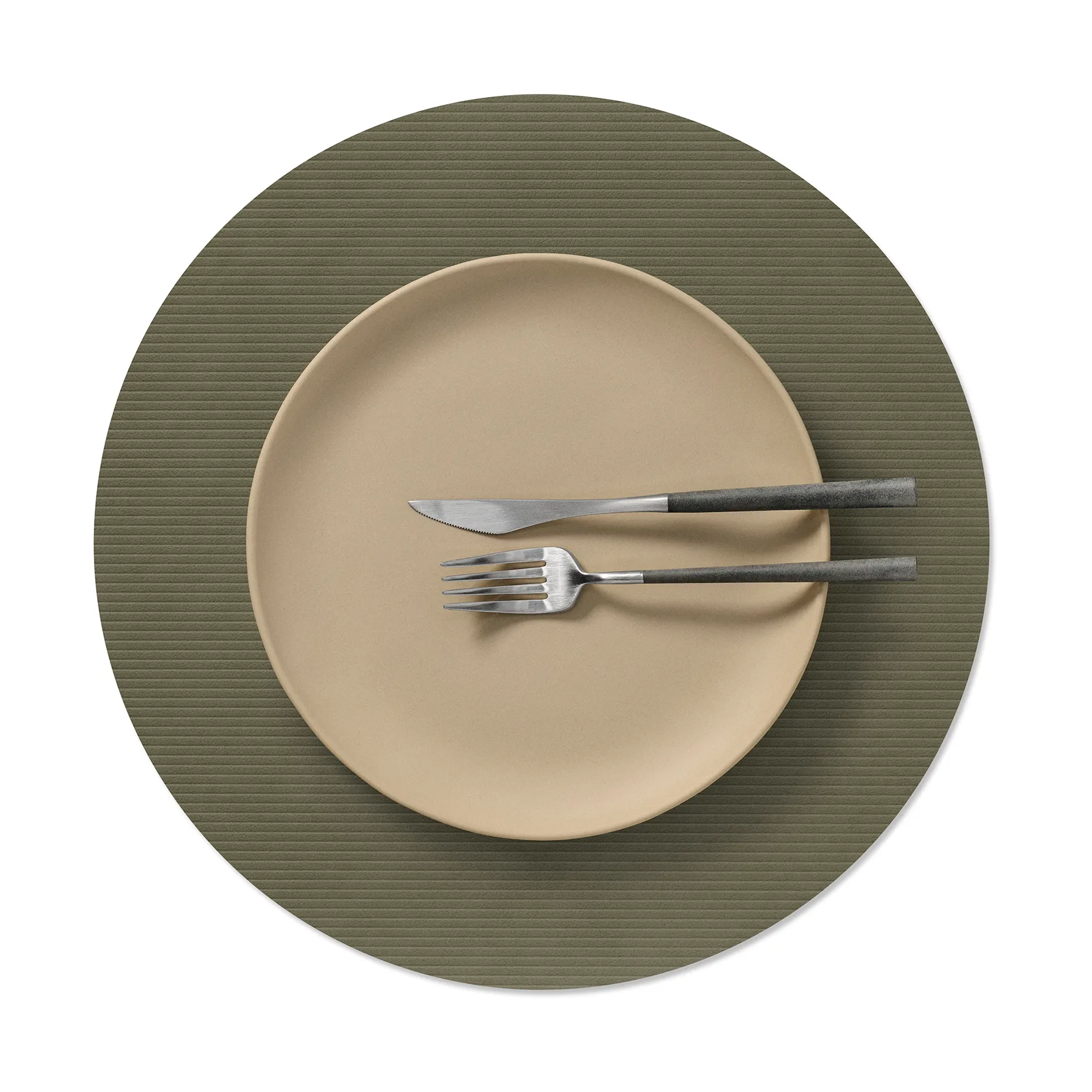 Set de table Corduroy, Army green, circle, L LIND DNA