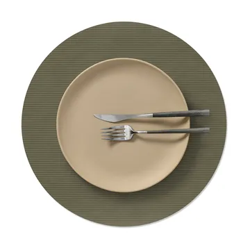Set de table Corduroy - Army green, circle, L - LIND DNA