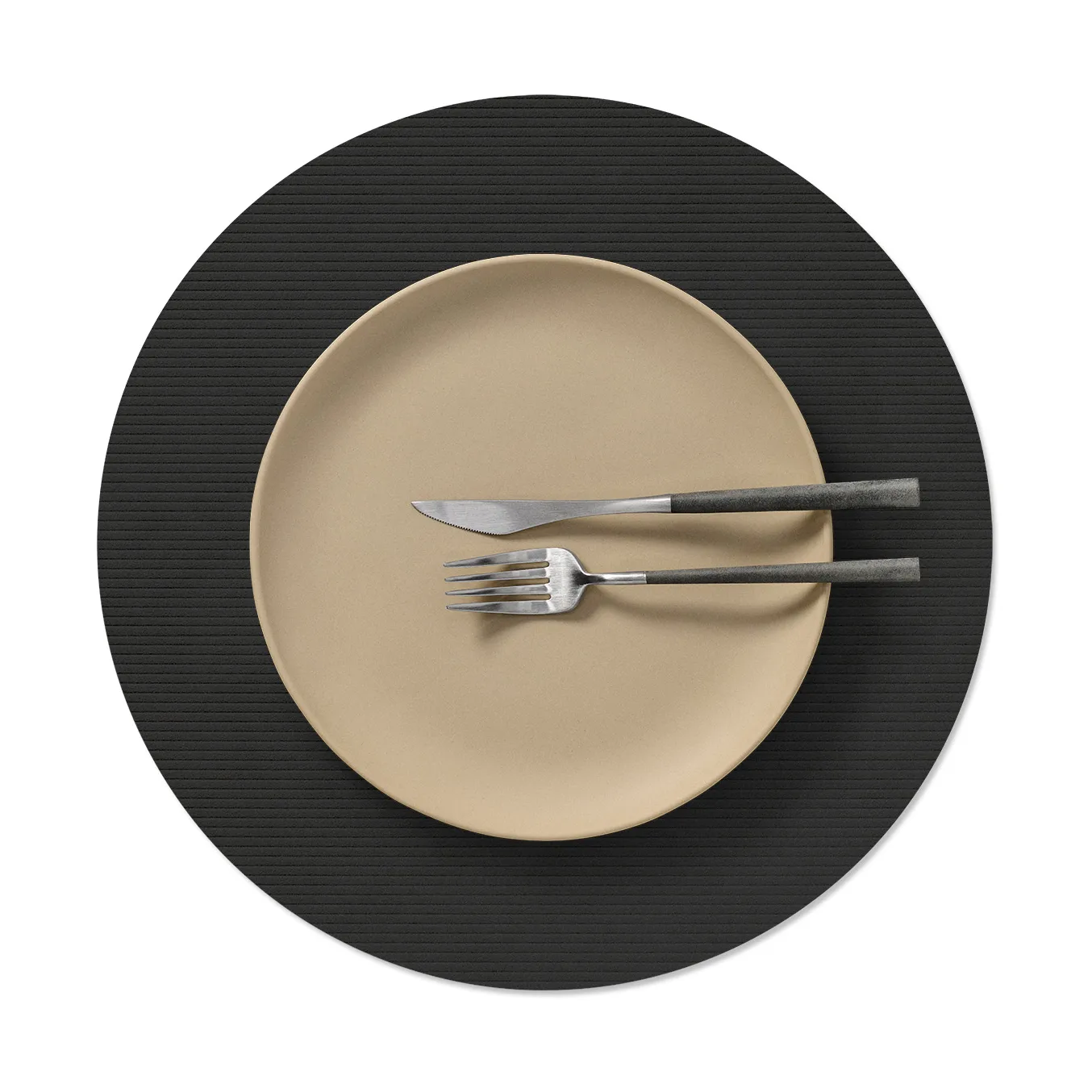 Set de table Corduroy, Black ink, circle, L LIND DNA