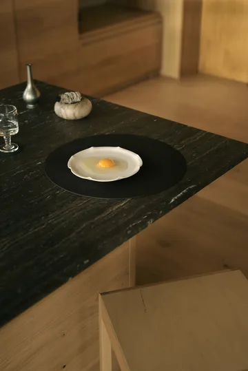 Set de table Corduroy - Black ink, circle, L - LIND DNA