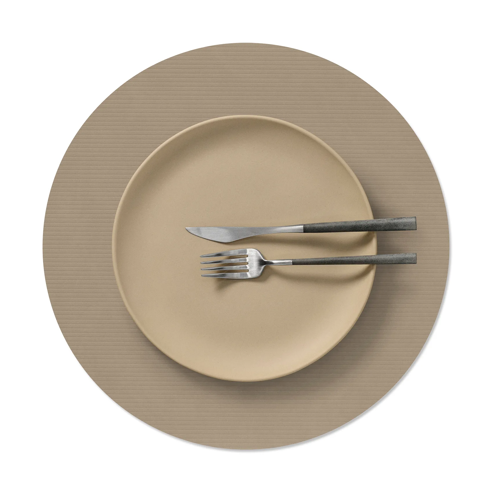 Set de table Corduroy, Clay brown, circle, L LIND DNA