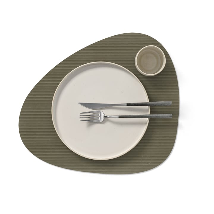 Set de table Corduroy curve L, Army Green LIND DNA
