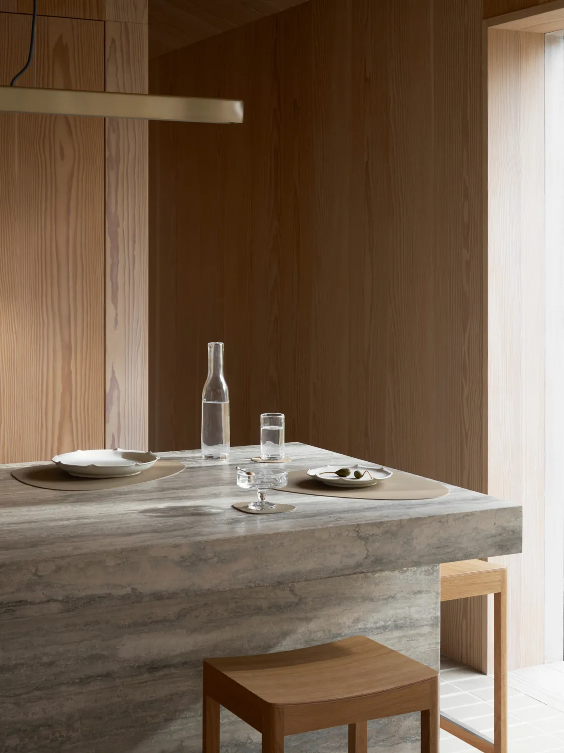 Set de table Corduroy curve L, Clay Brown LIND DNA