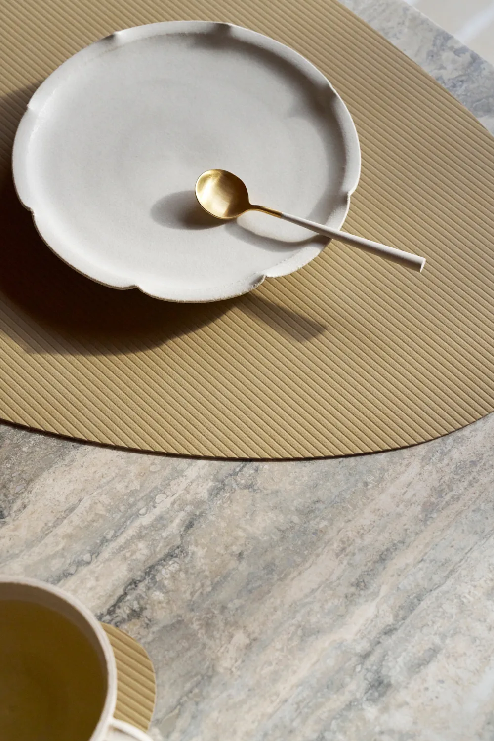Set de table Corduroy curve L, Lemon Sorbet LIND DNA