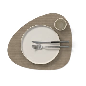 Set de table Corduroy curve L - Nomad Grey - LIND DNA