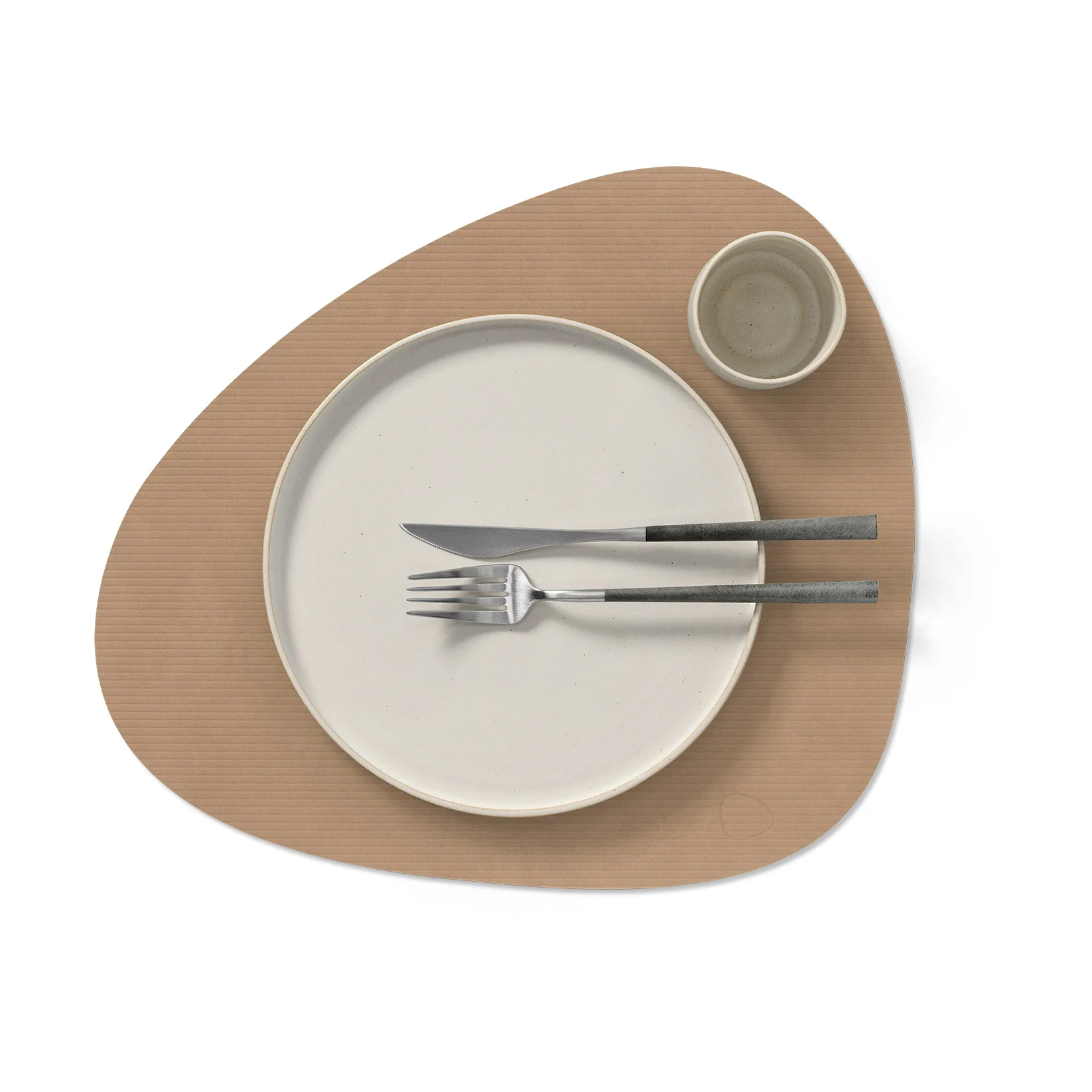 Set de table Corduroy curve L, Nougat LIND DNA